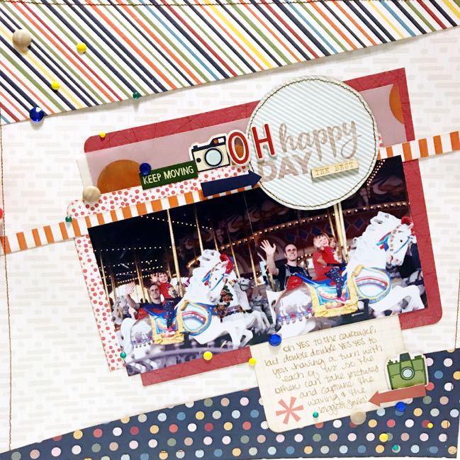 carousel scrapbook page by Shimelle Laine with PageMaps sketch