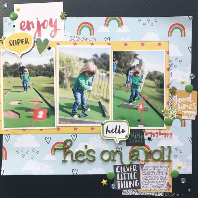 scrapbook page by Shimelle Laine - live process video in post