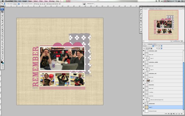 digital scrapbooking template tutorial