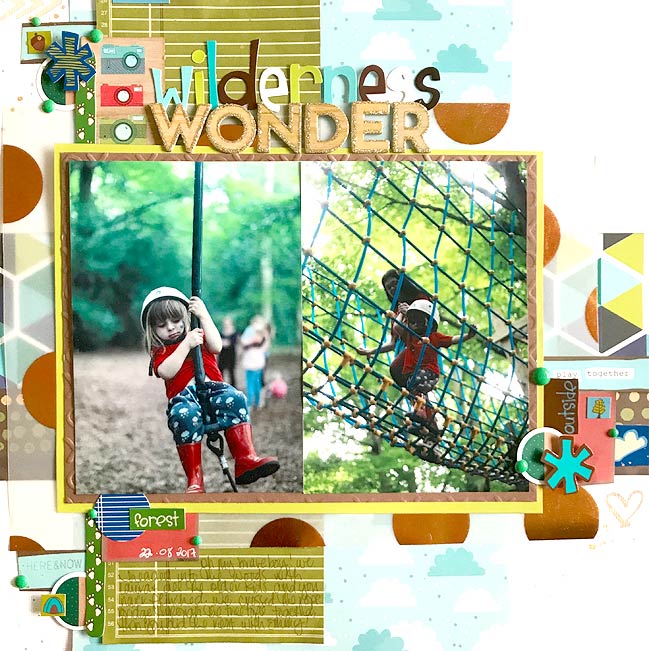 scrapbook page by Shimelle Laine - live process video in post