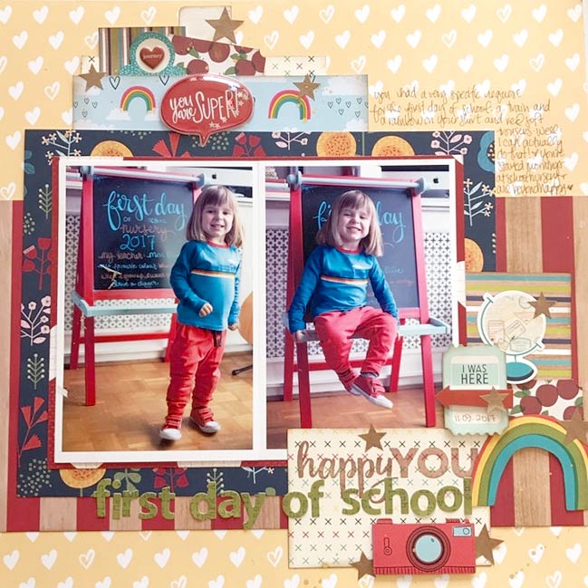 scrapbook page by Shimelle Laine - live process video in post