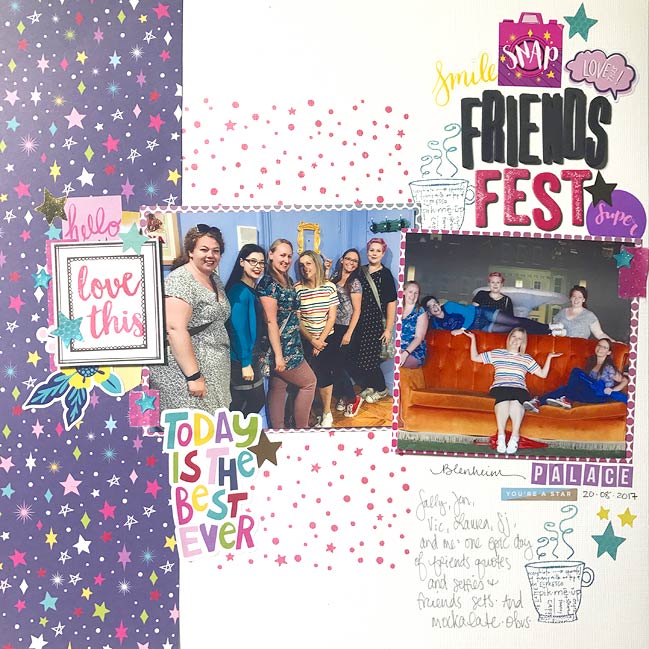 scrapbook page by Shimelle Laine - live process video in post