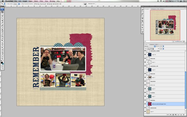 digital scrapbooking template tutorial