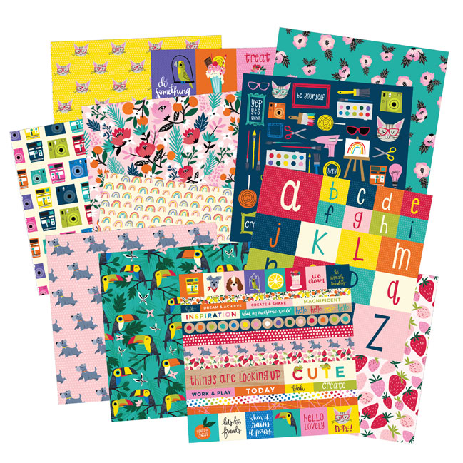 Box of Crayons paper crafting collection from Shimelle and American Crafts