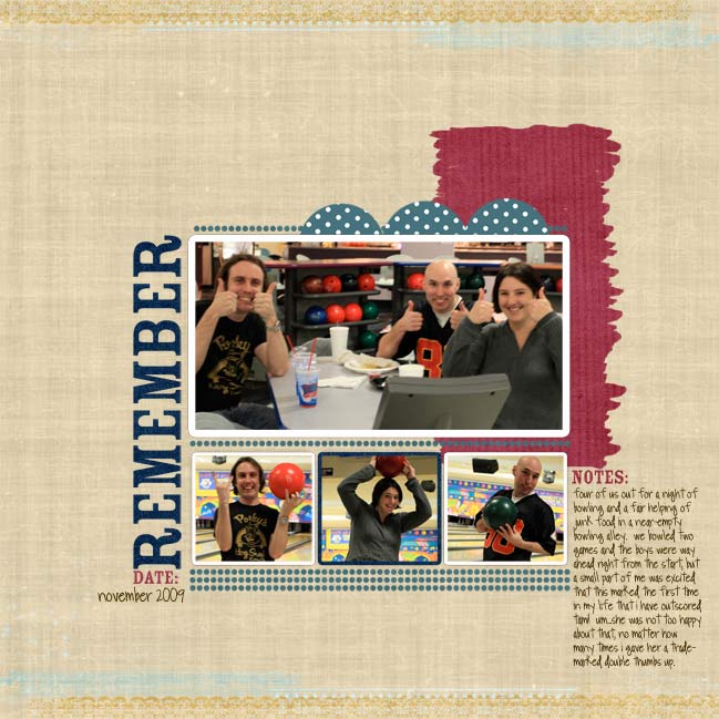 digital scrapbook page