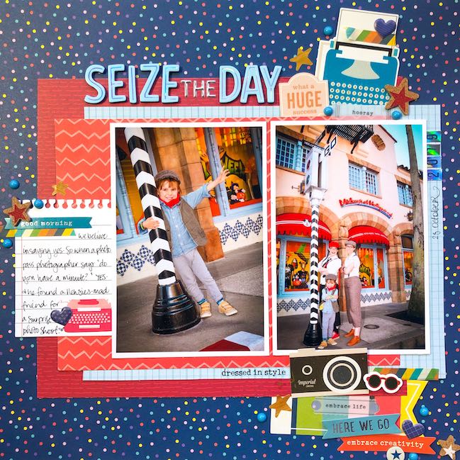 All 12 Shimelle American Crafts collections on a Single Scrapbook Page