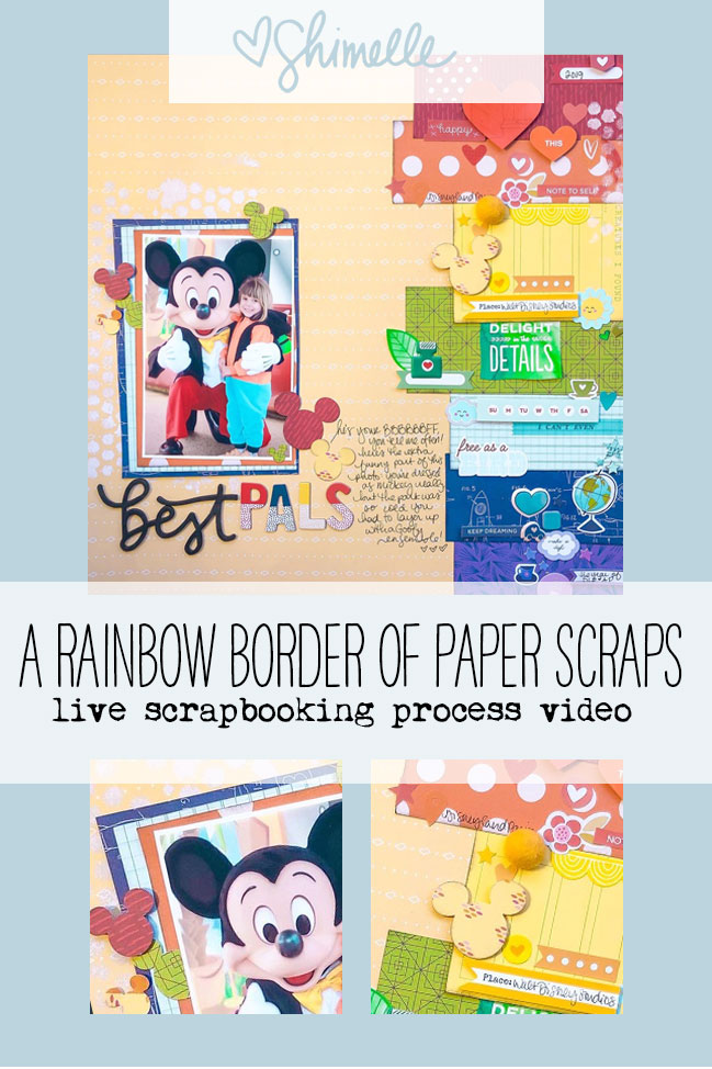 #scrapbookrainbows Rainbow Scrapbooking Page by Shimelle