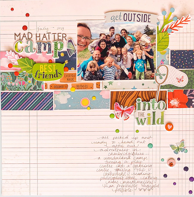 Scrapbook page with small scraps :: American Crafts Never Grow Up by Shimelle