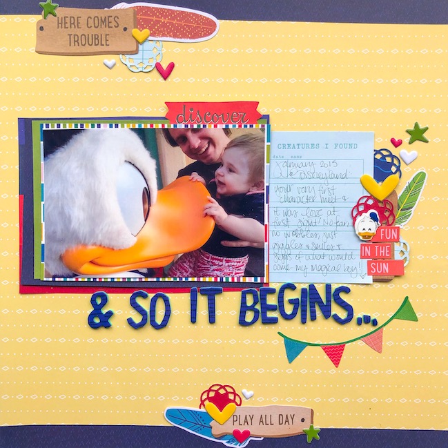 Disney Scrapbooking Page by Shimelle, inspired by Victoria Marie Scraps