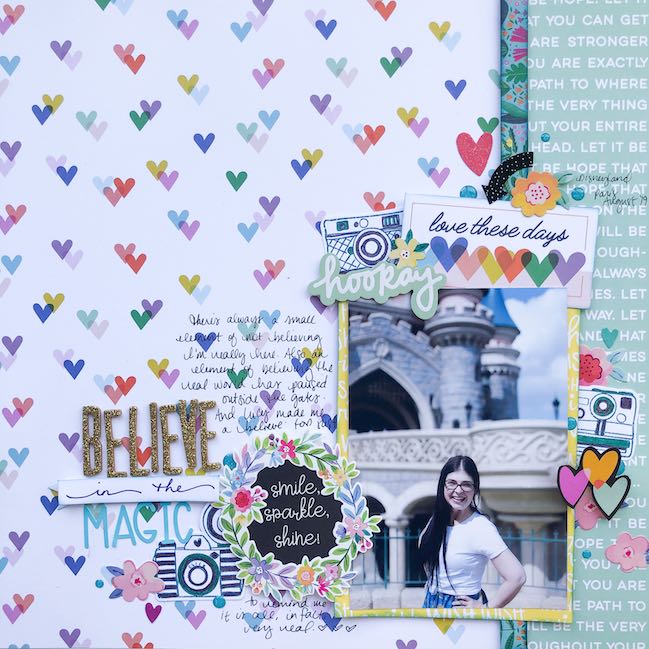 scrapbook page by Shimelle - Best of Both Worlds August 2020