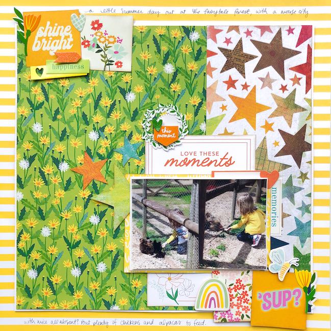 scrapbook page by Shimelle with Best of Both Worlds Scrapbooking Kit - August 2020