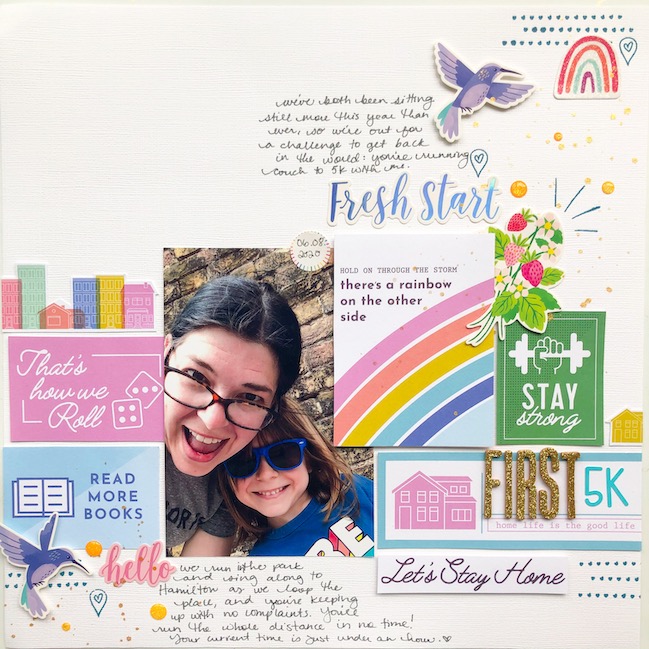 Scrapbook page by Shimelle with Best of Both Worlds kit - August 2020