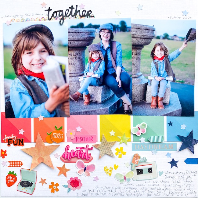 scrapbook page with Shimelle's Best of Both Worlds Kit - August 2020