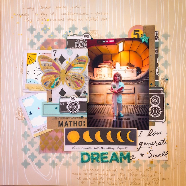 scrapbook page by Shimelle - Best of Both Worlds Scrapbooking Kit - January 2021