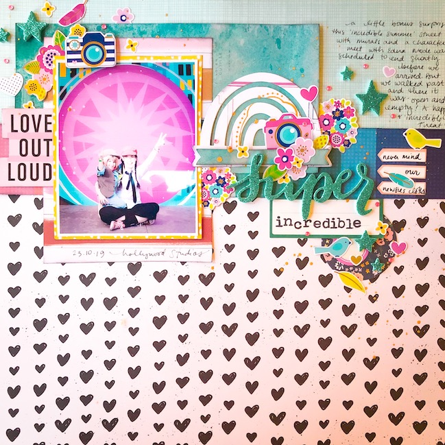 scrapbook page by Shimelle - Best of Both Worlds Scrapbooking Kit - January 2021