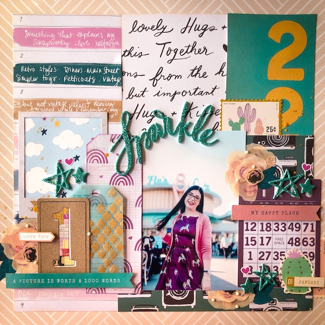 scrapbook page by Shimelle - Best of Both Worlds Scrapbooking Kit - January 2021