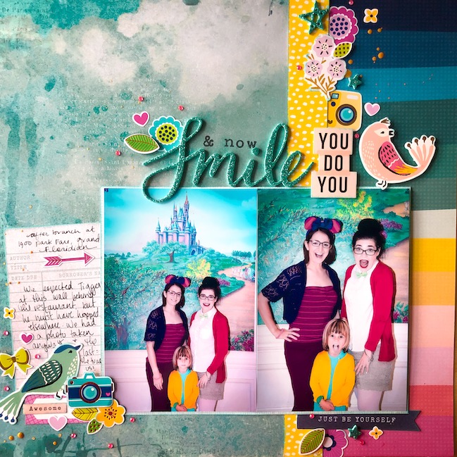 scrapbook page by Shimelle - Best of Both Worlds scrapbooking kit January 2021