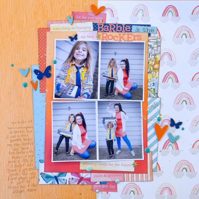 half and half scrapbook page by shimelle