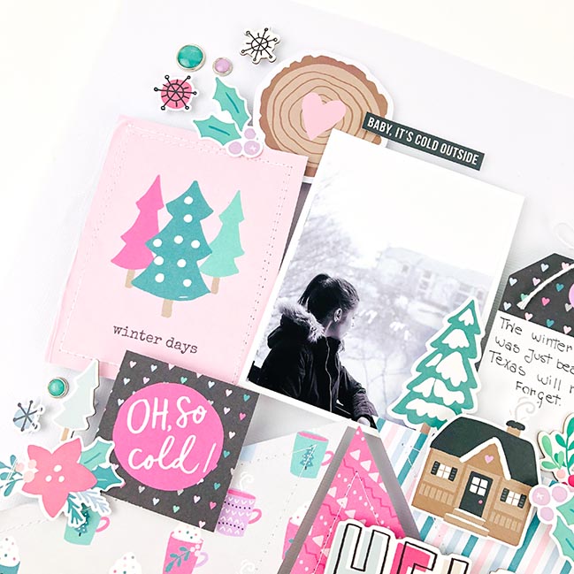 Snowy Scrapbook Page with Karlla Dauer @ shimelle.com