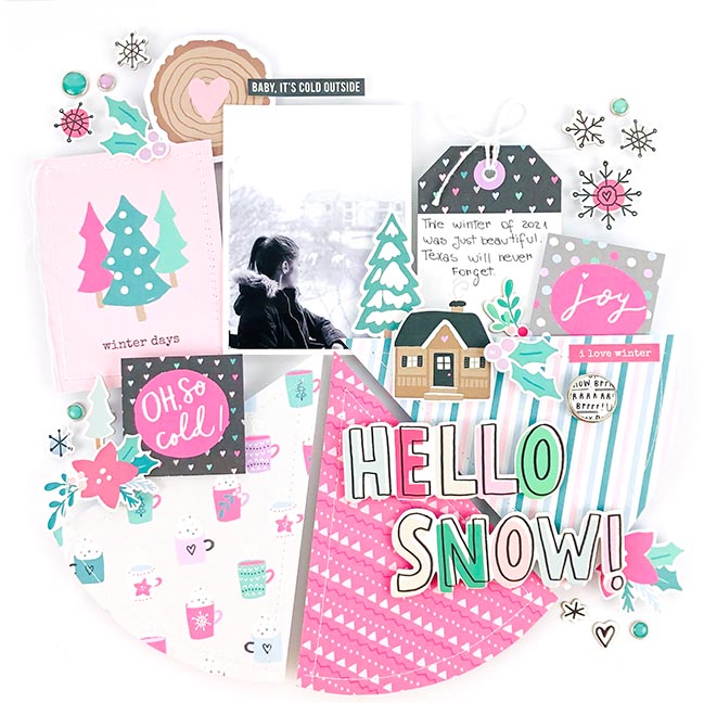 Snowy Scrapbook Page with Karlla Dauer @ shimelle.com