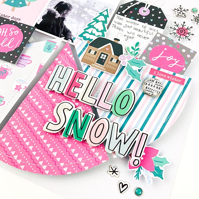 Snowy Scrapbook Page with Karlla Dauer @ shimelle.com