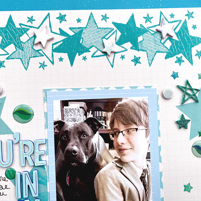 Scrapbook stamping with Sara Scraps @ shimelle.com