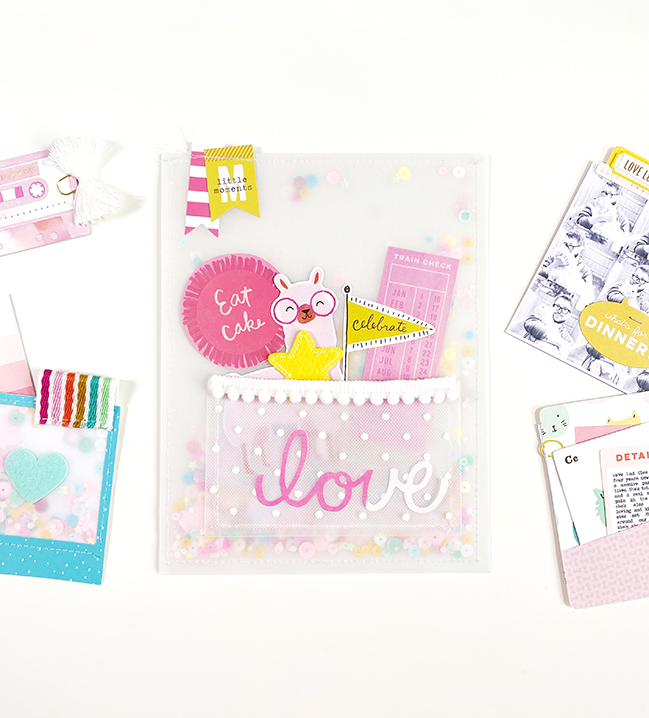 Scrapbooking with Vellum Pockets with Danielle Jensen @ shimelle.com
