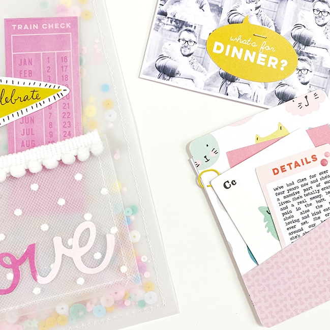 Scrapbooking with Vellum Pockets with Danielle Jensen @ shimelle.com
