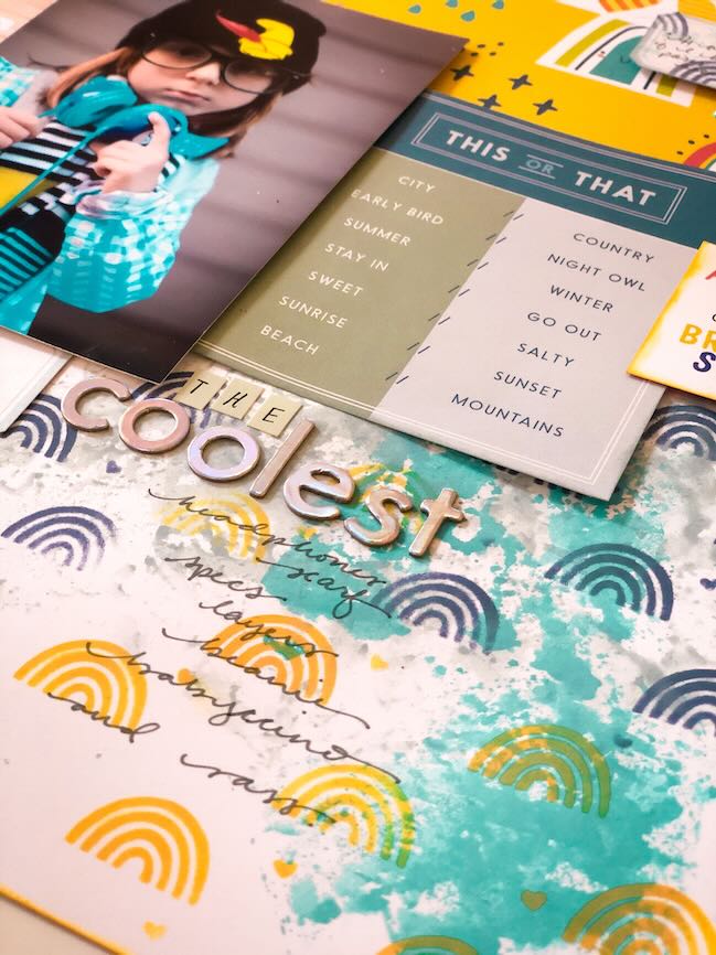 paper: Use What You Buy: Let's Scrapbook with those Stencils!  pretty  paper. true stories. {and scrapbooking classes with cupcakes.}