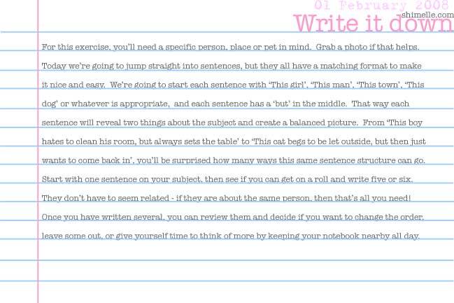 free write it down journalling prompt