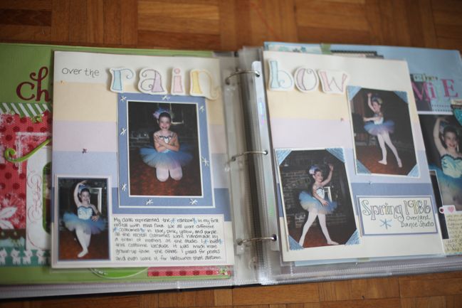 scrapbook organisation :: early years album scrapbook organisation :: early years album