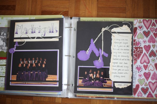 scrapbook organisation :: early years album scrapbook organisation :: early years album