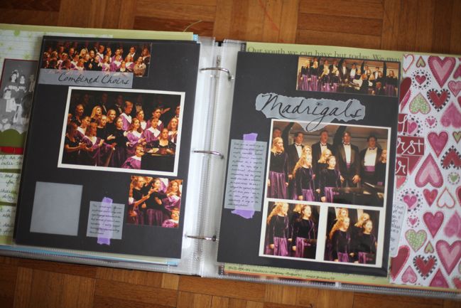 scrapbook organisation :: early years album scrapbook organisation :: early years album