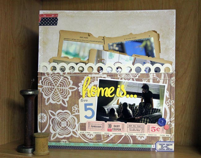 scrapbook page :: 4x6 photo love