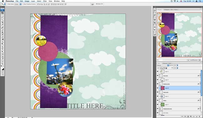 making a digital scrapbook page