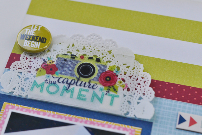 strong horizontal lines // scrapbook page by Katrina Hunt